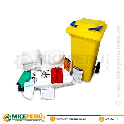 Kit Antiderrame Contenedor 120L para Hidrocarburos, KIT120LH