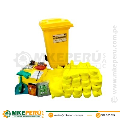 Kit Antiderrame Contenedor 240L para Químicos, KIT240LQ
