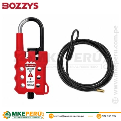 Bloqueo de Cable Multiusos con Cable de Acero Recubierto de PVC de 4.8Mm × 1.8M Bd-L22 Bozzys