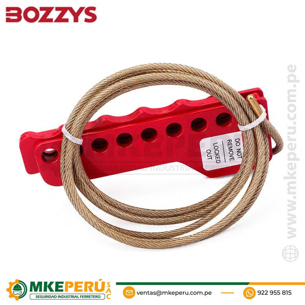 Bloqueos de Cable Metálico Revestido Aislado Universal Bd-L12-1 (3.2Mm × 2.5M) Bozzys