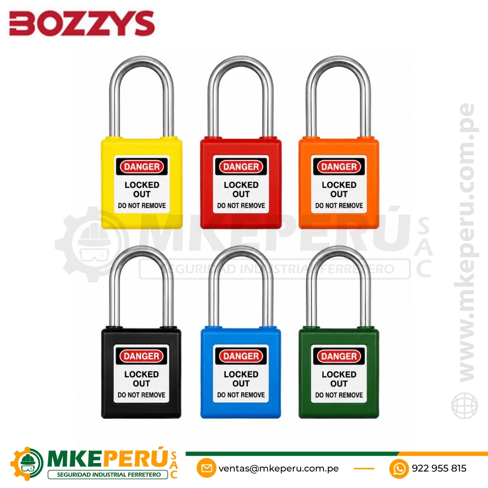 Candado de Bloqueo BD Arco de Metal de 38Mm (Incluye 2 Llaves y Etiqueta) Bozzys
