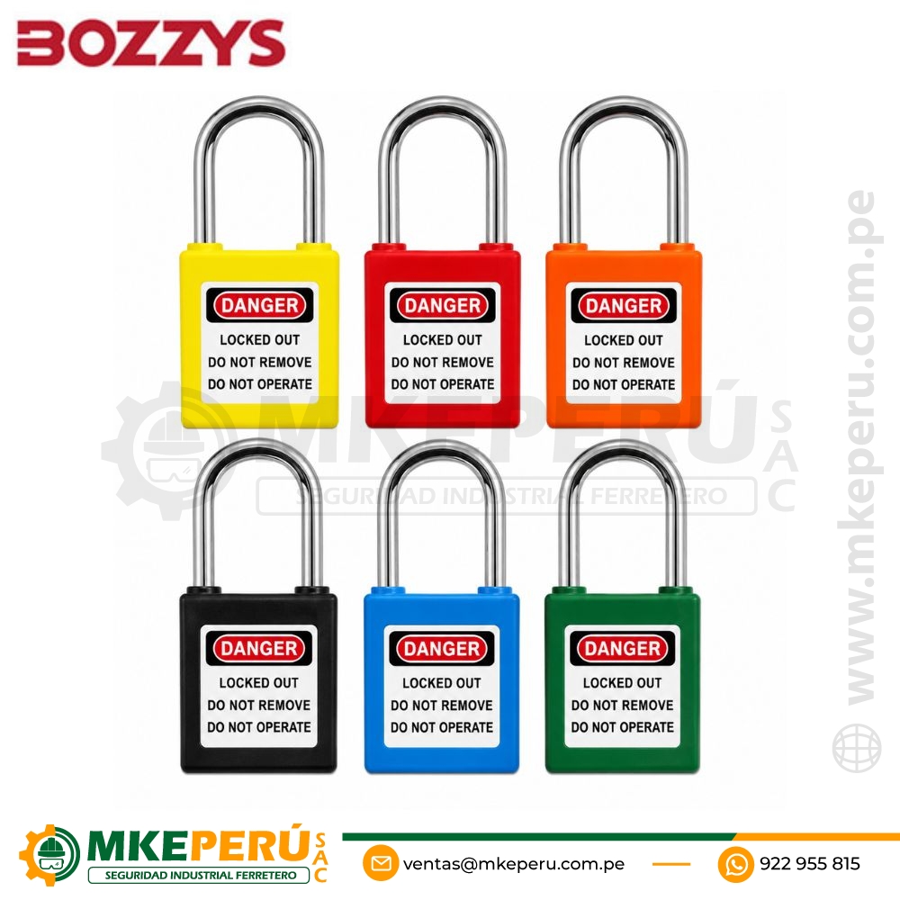 Candado de Bloqueo BD Arco de Metal de 76Mm (Incluye 2 Llaves y Etiqueta) Bozzys
